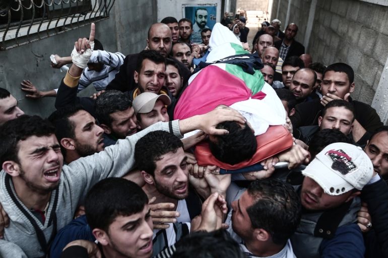 Funeral of the Palestinian reporter shot by Israeli forces