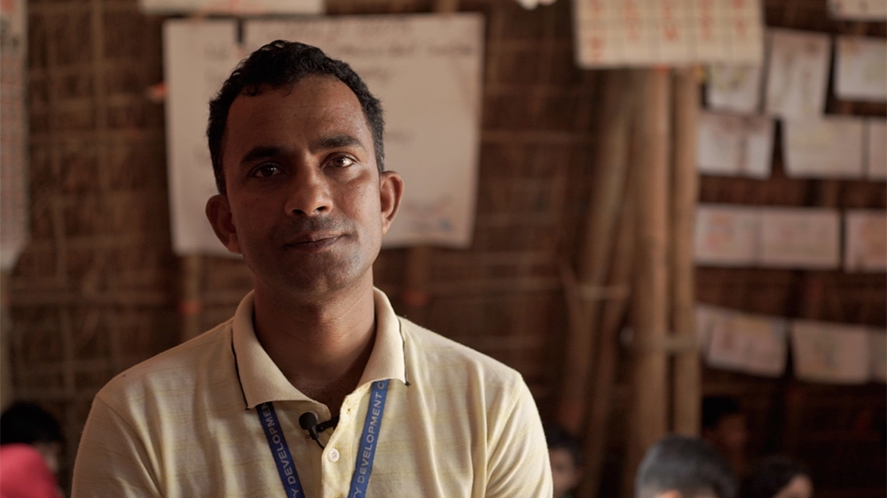 Sadrulalam, the centre manager for Child Centre Project [Sorin Furcoi/Al Jazeera]