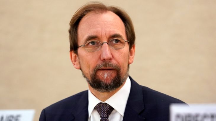 Zeid outgoing United Nations High Commissioner for Human Rights attends the Human Rights Council in Geneva