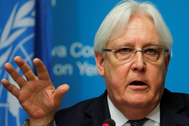 UN envoy Griffiths attends a news conference ahead of Yemen talks in Geneva