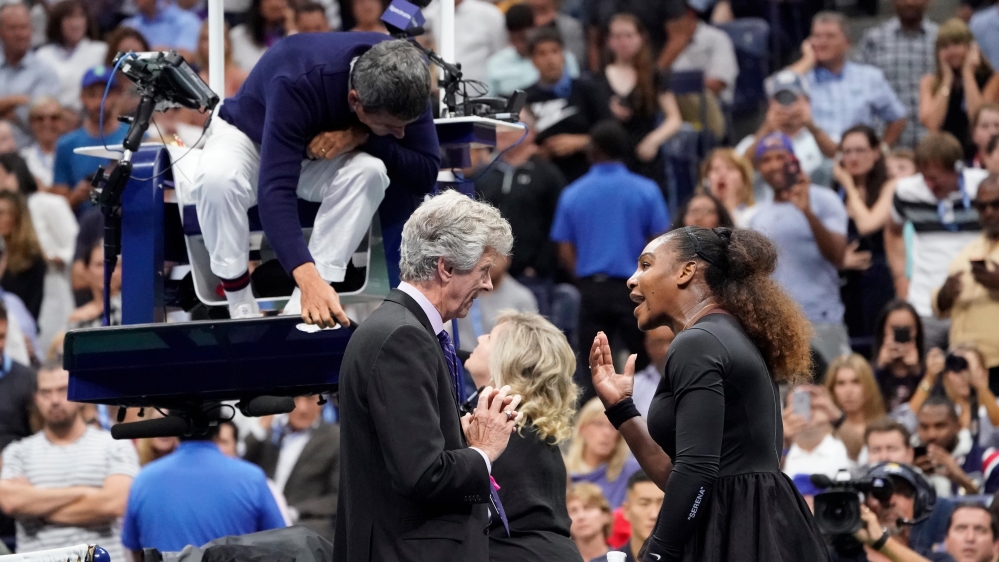 
Serena Williams argued with tournament officials [Robert Deutsch/USA Today Sports via Reuters]
