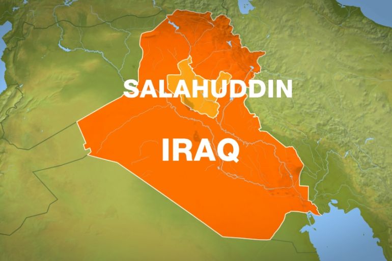 Map of Iraq''s Salahuddin province