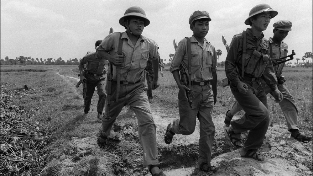 Vietnamese soldiers near the Cambodia-Vietnam border [Photo by Jean-Claude LABBE/Gamma-Rapho via Getty Images]