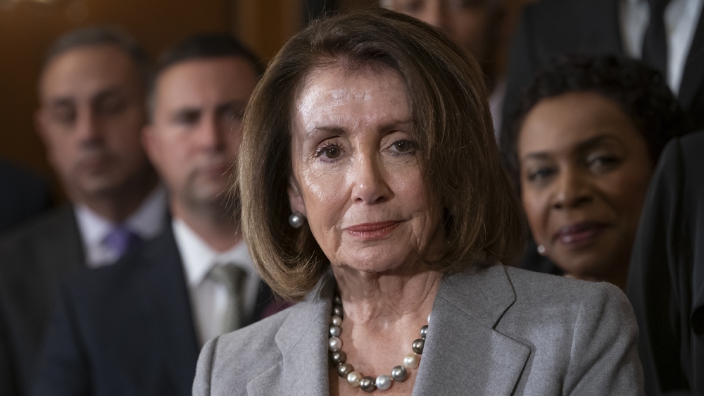 Speaker of the House Nancy Pelosi is among the Democrats calling for the report to be released to the public in full [File: J. Scott Applewhite/Reuters]