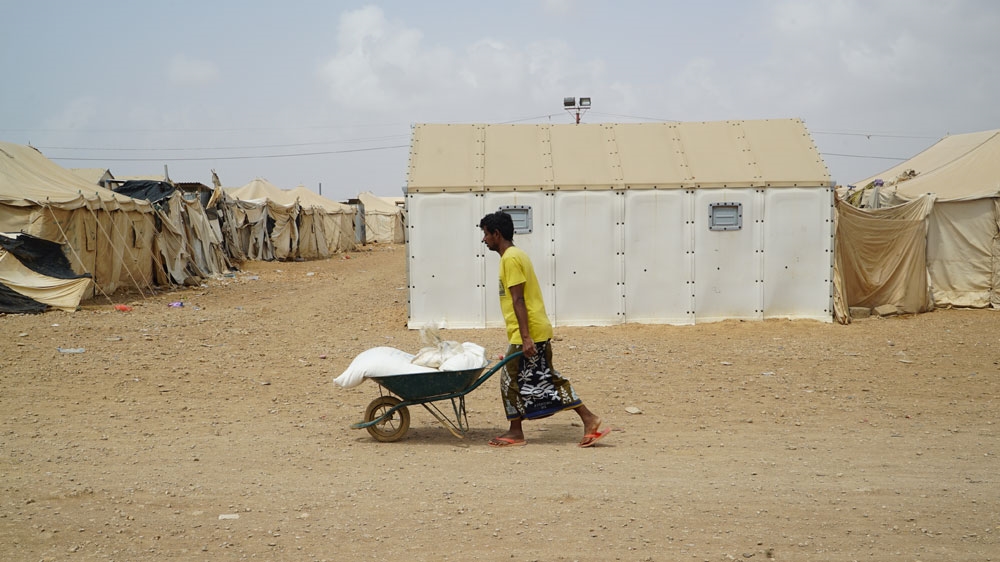 The UN has described conditions at the Markazi refugee camp as primitive [Faisal Edroos/Al Jazeera]