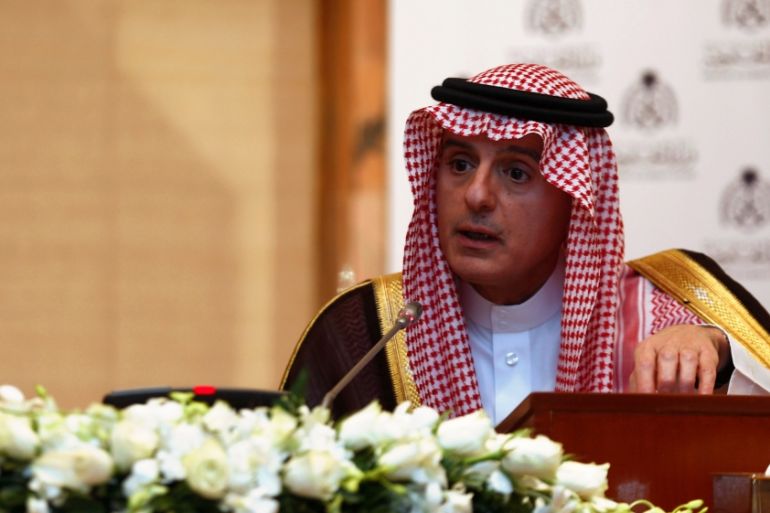 Saudi Arabia''s Minister of State for Foreign Affairs Adel bin Ahmed Al-Jubeir speaks during a news conference with Russia''s Foreign Minister Sergei Lavrov (not pictured) in Riyadh
