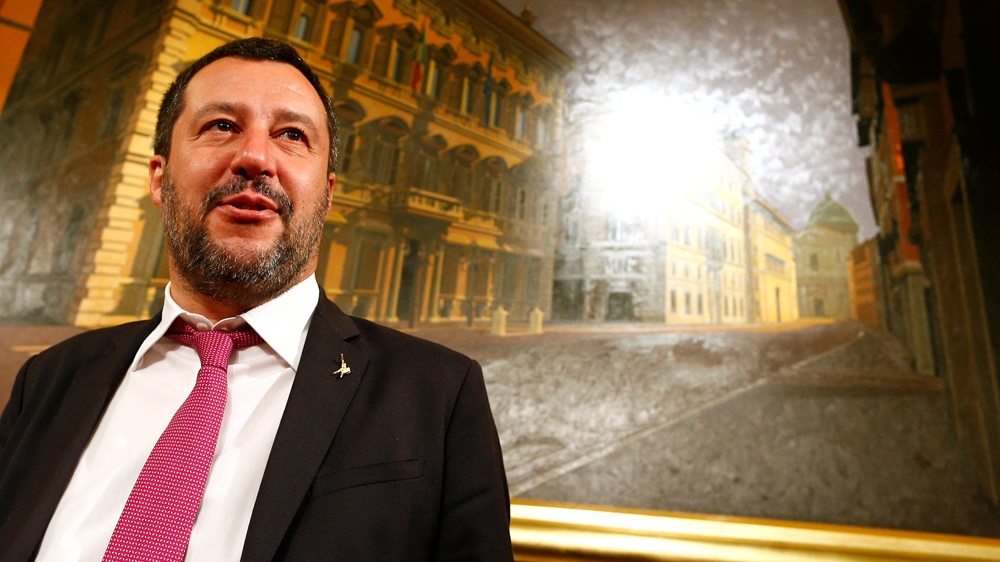 Salvini's League is now polling ahead of its coalition partners [File: Yara Nardi/Reuters]