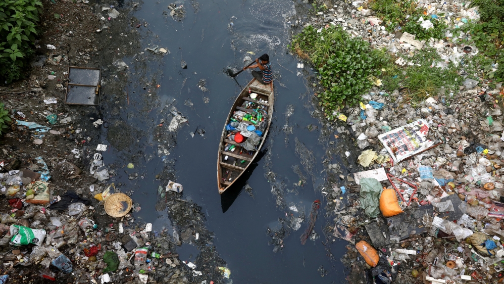 Plastic pollution has increased tenfold since 1980 [File: Mohammad Ponir Hossain/Reuters]
