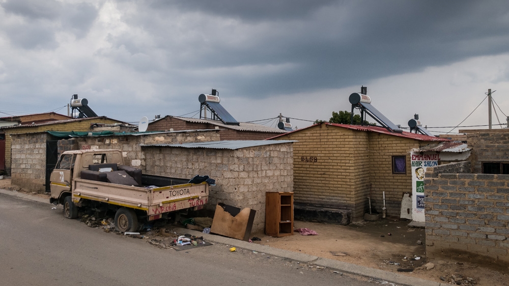 A spiralling housing crisis in Gauteng province has often manifested in Alexandra in the form of illegal land invasions, as well as forced evictions [Shaun Swingler/Al Jazeera]