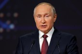 'We need to find ways of looking for a settlement in our relations, which are at an extremely low level now,' Putin said [Dmitri Lovetsky/Pool via Reuters]