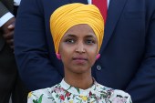 Representative Ilhan Omar is being targeted by Republicans with a censure resolution [Evelyn Hockstein/Reuters]