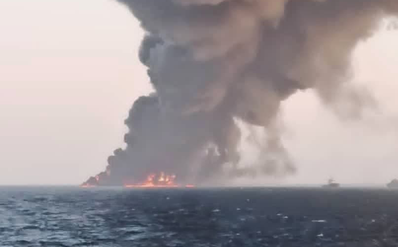 Iran's biggest navy ship sinks after fire in Gulf of Oman