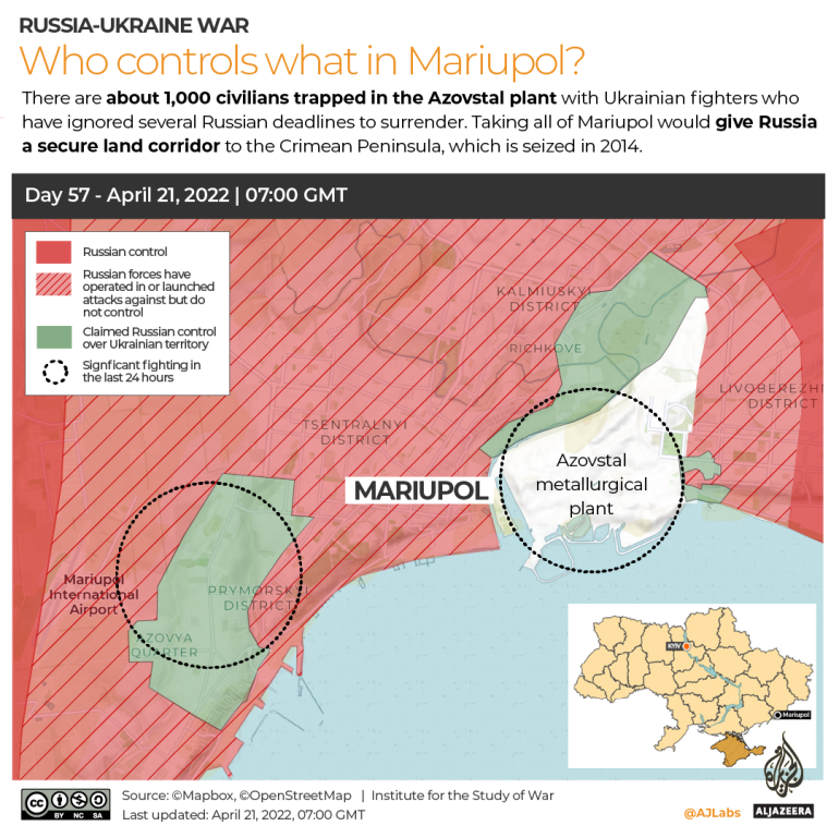 INTERACTIVE Russia-Ukraine map Who controls what in Mariupol DAY 57