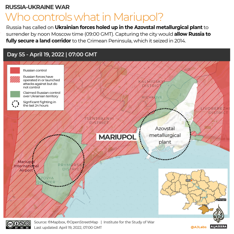 INTERACTIVE : Russia-Ukraine map Who controls what in Mariupol DAY 55