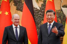 Four people have been arrested in Germany suspected of spying since Chancellor Scholz returned from a trip to Beijing last week (AP Photo)