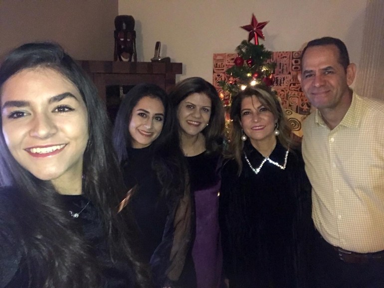 The Abu Akleh family gathered for Christmas in 2019