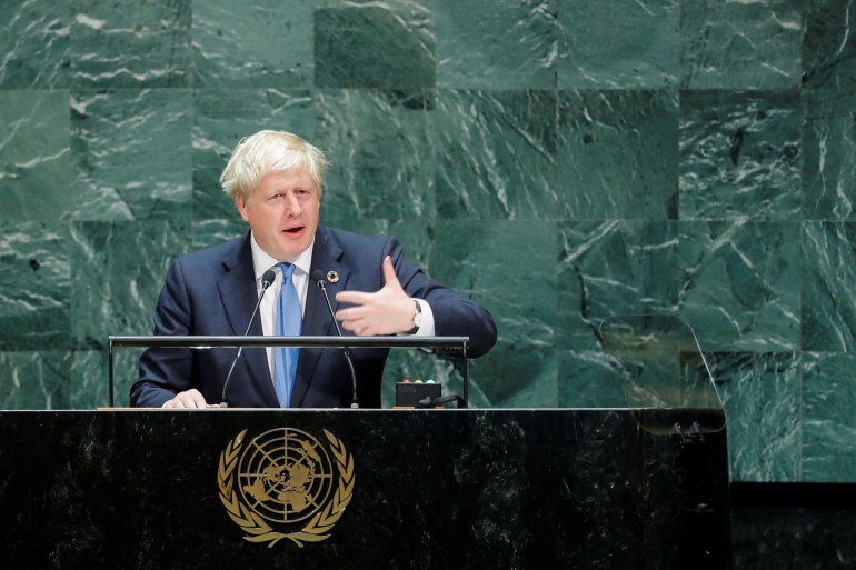 Boris Johnson at UN