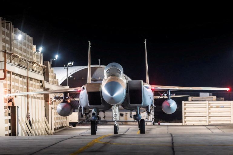 Israeli Air Force F-15 Eagle is pictured at an air base,