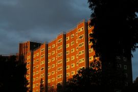 The Alfred Street Public Housing complex in North Melbourne is one of 44 remaining public housing towers in Melbourne, Australia [Darrian Traynor/Getty Images]