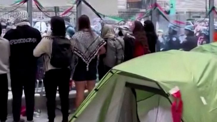 Police remove protesters camped at Fordham University