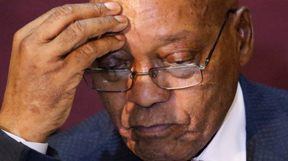 There were calls from within the ruling ANC party for Zuma to resign amid public outrage over corruption accusations.