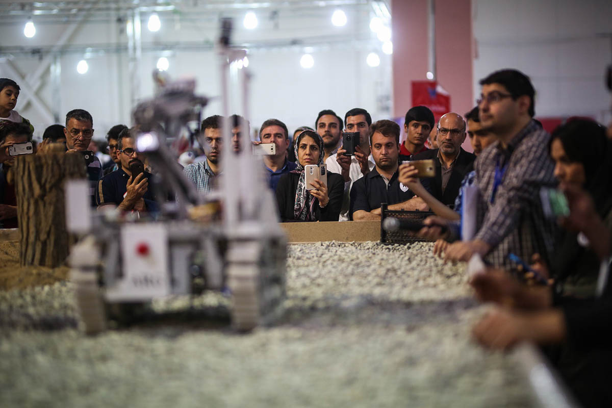 The 13th RoboCup Iran Open also included teams competing in rescue and de-mining simulations. [Mohammad Ali Najib/Al Jazeera]