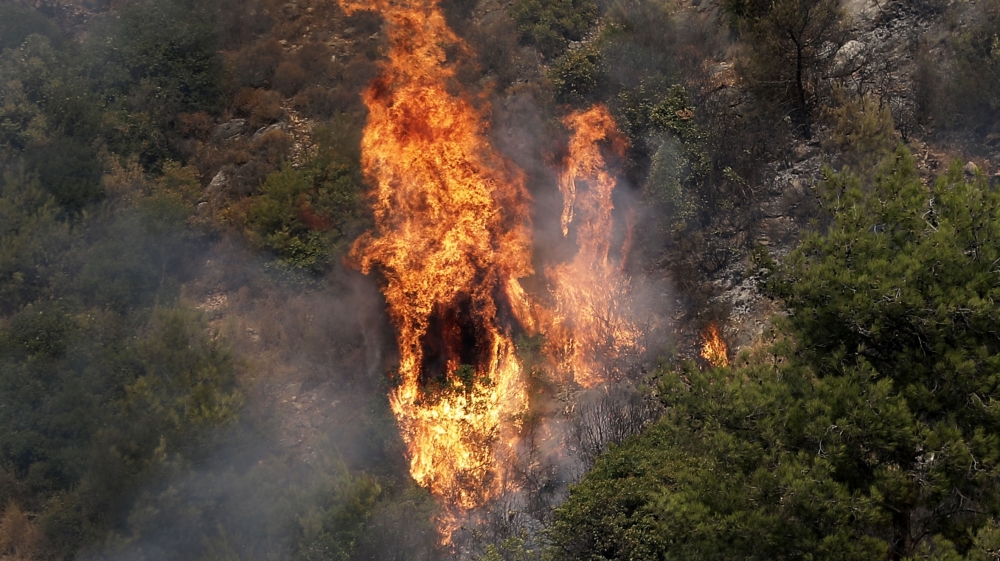 Lebanon wildfires: Hellish scenes in mountains south of Beirut