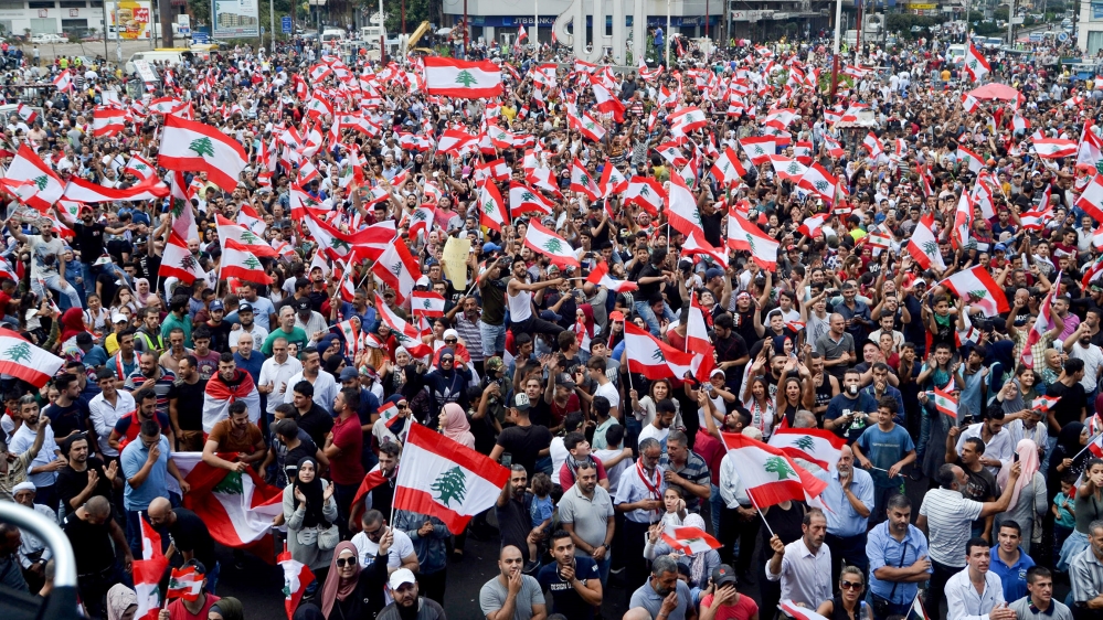 Image result for 'The people are one': Lebanese unite against political elite