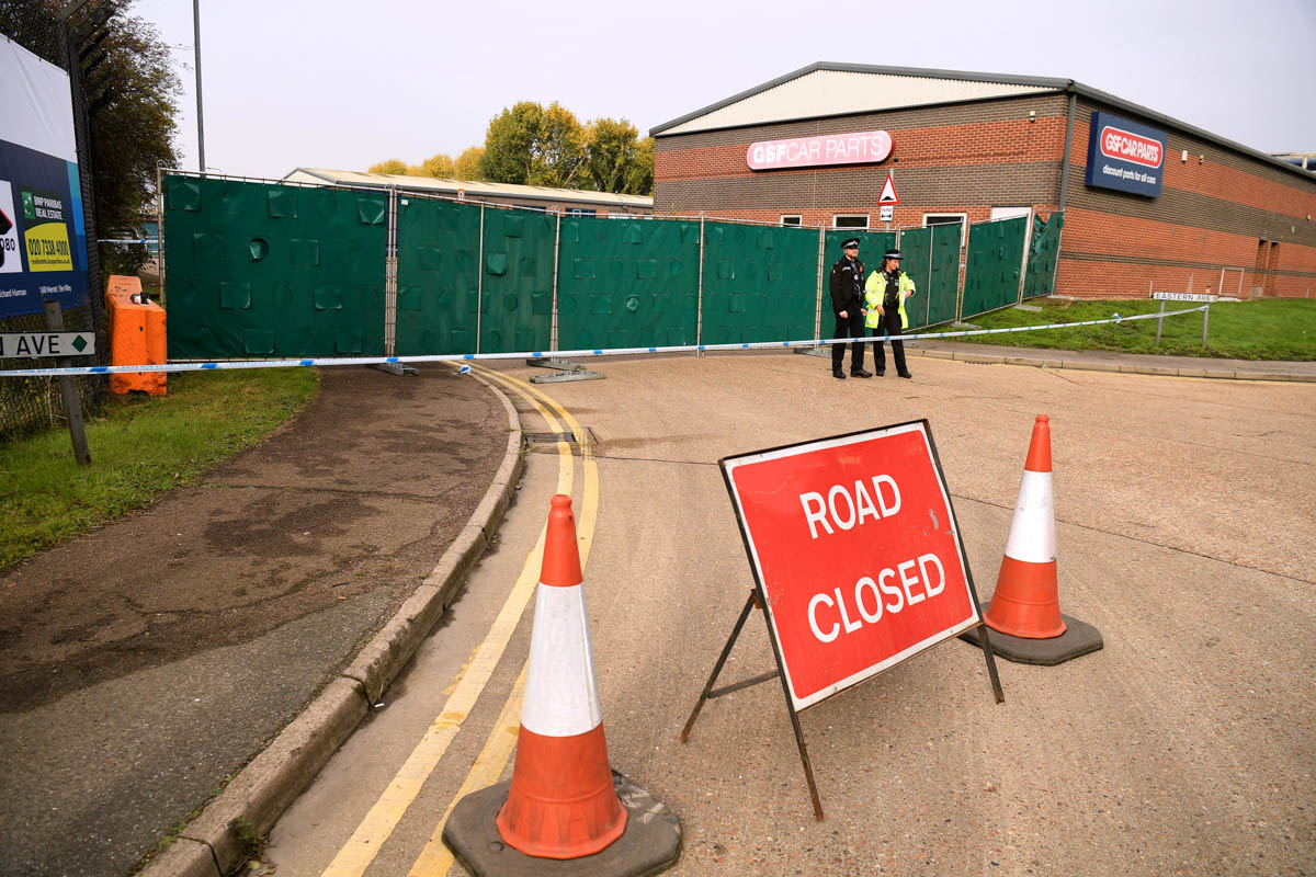 Police sealed off the surrounding area of the industrial estate as they carried out their investigation. [Leon Neal/Getty Images]