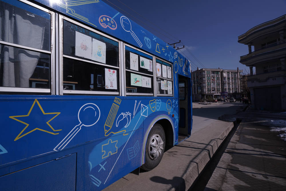 The bus operates daily and visits four communities, with every visit lasting two hours. [Sorin Furcoi/Al Jazeera]