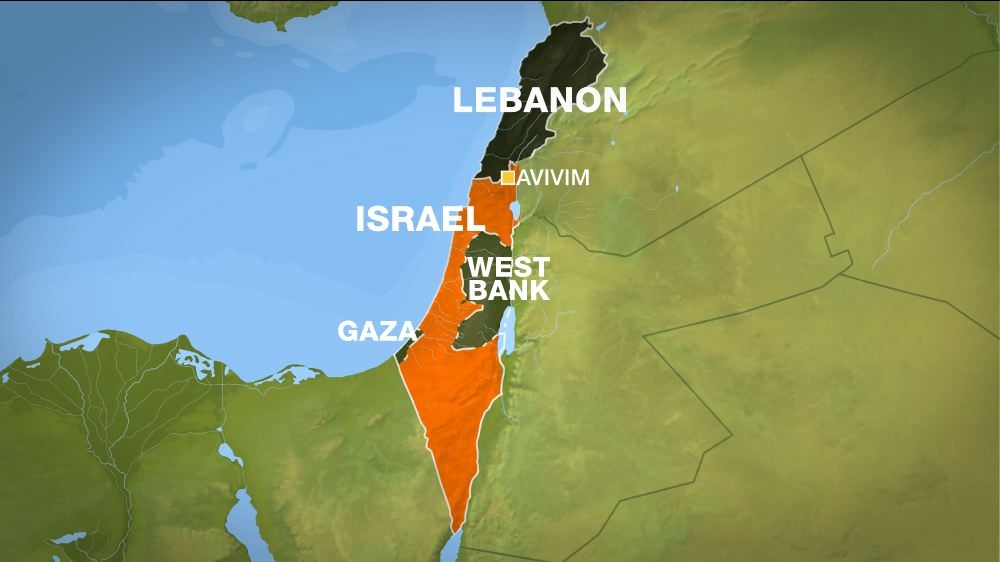 Map Israel Lebanon