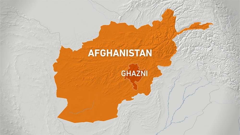 Afghanistan Ghazni province on Map