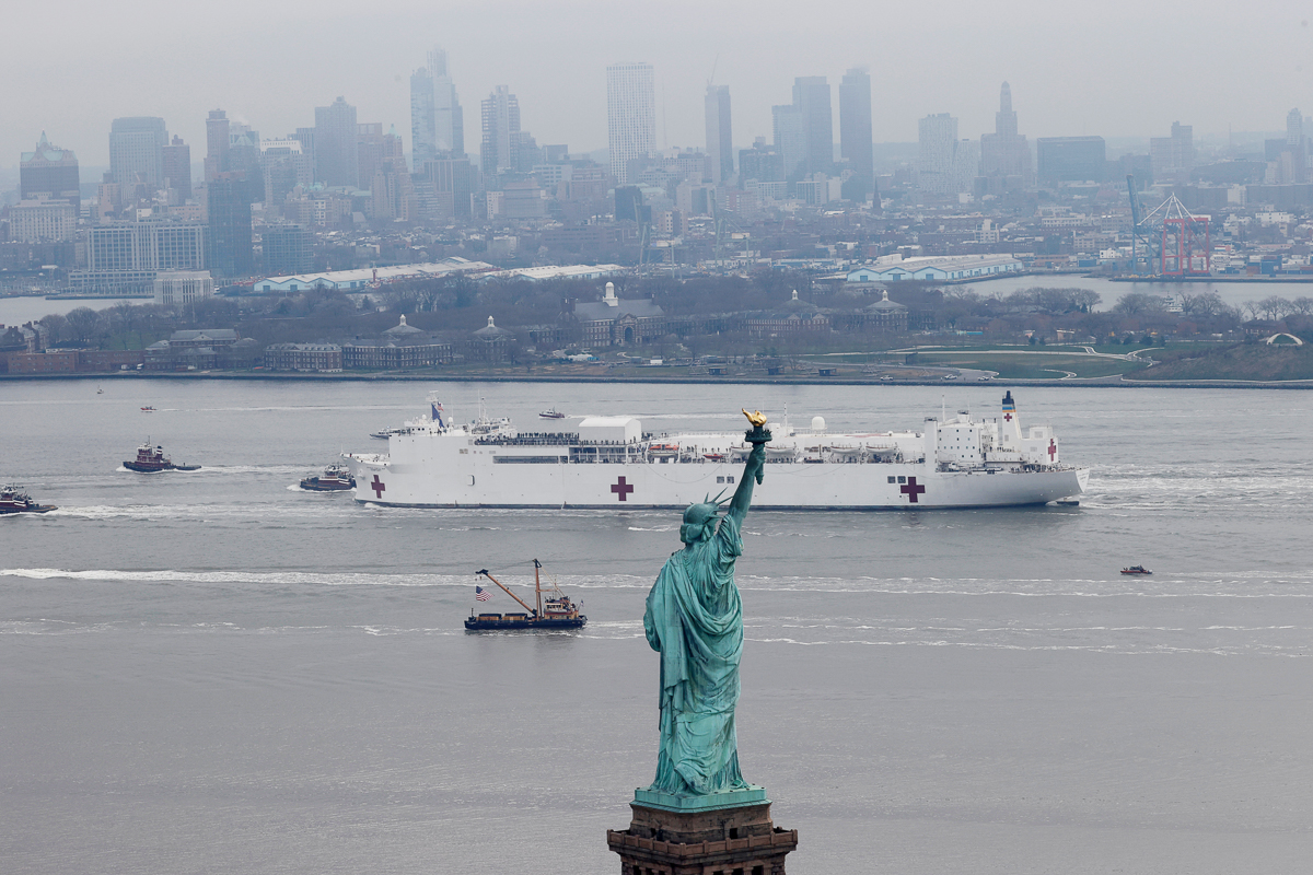 US Navy hospital ship Comfort passes the Statue of Liberty as it enters New York Harbor. The ship arrived with 1,000 beds to relieve pressure on overwhelmed hospitals. The more prepared our responders are to handle an emergency and the more capacity we can create in advance or creativity we can wield to respond, the more effective the response will be. Mike Segar/Reuters