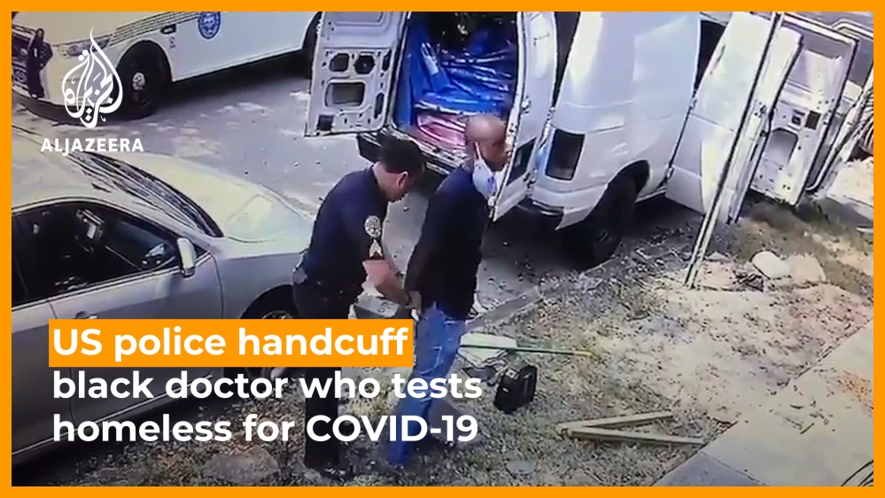 US police handcuff Black doctor who tests homeless for COVID-19 thumbnail