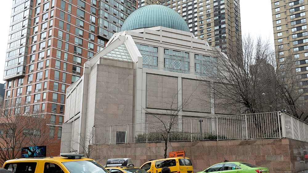 The Islamic Cultural Center of New York after the Christchurch mosque attack in New Zealand in New York City, New York, U.S. March 15, 2019.  REUTERS/Rashid Umar Abbasii