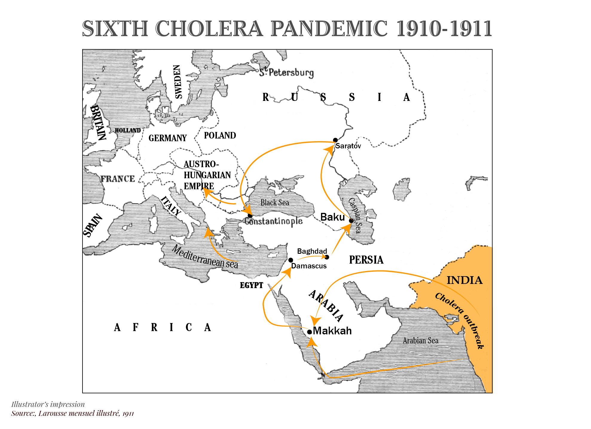 DO NOT USE: INTERACTIVE: Sixth pandemic map