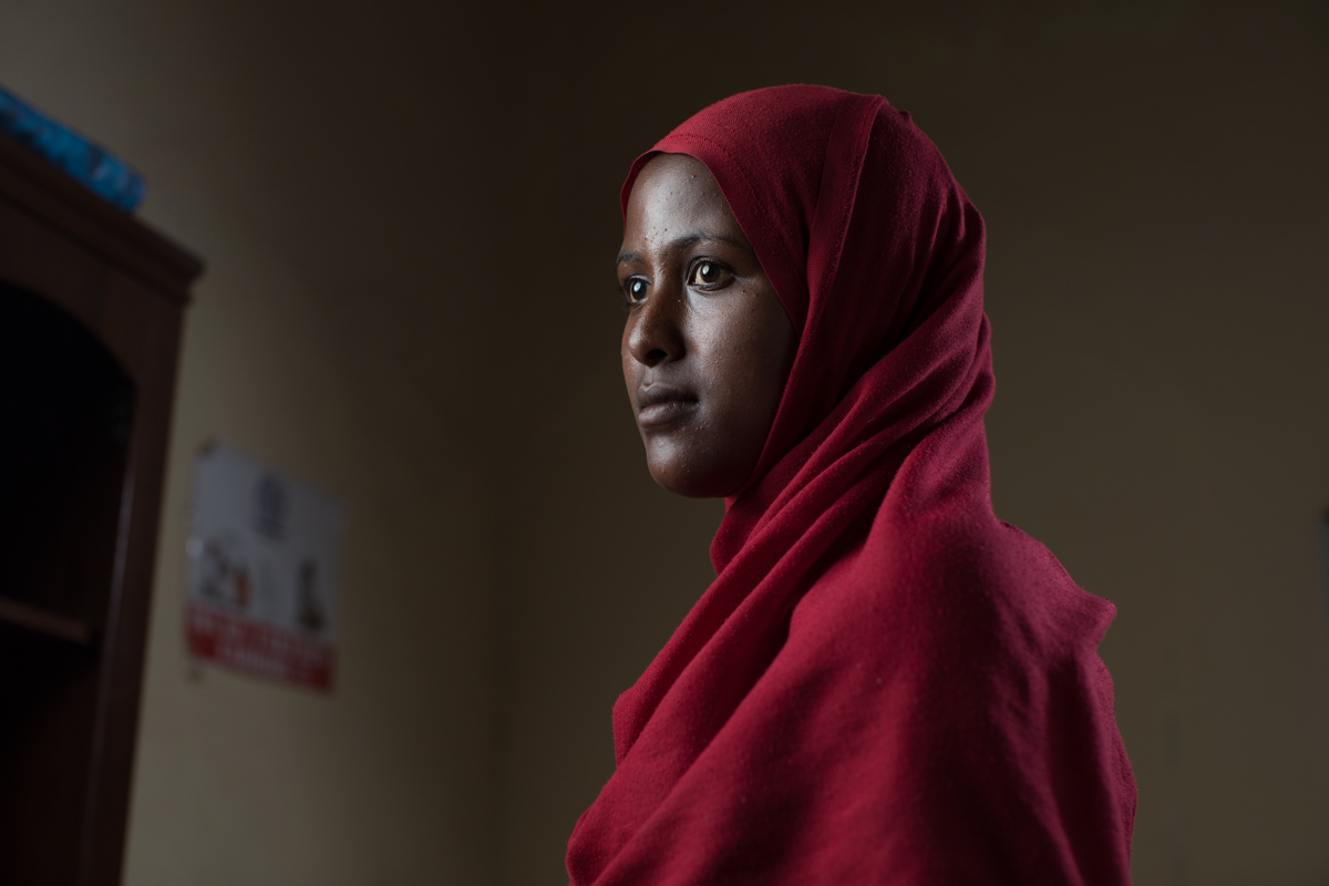 Daida, a 19-year-old Ethiopian, also came to Somalia intending to cross to Yemen and then to Saudi Arabia. She was stranded along the way and after reaching Bosaso, decided to seek the IOM's help to return home. [Muse Mohammed/IOM]