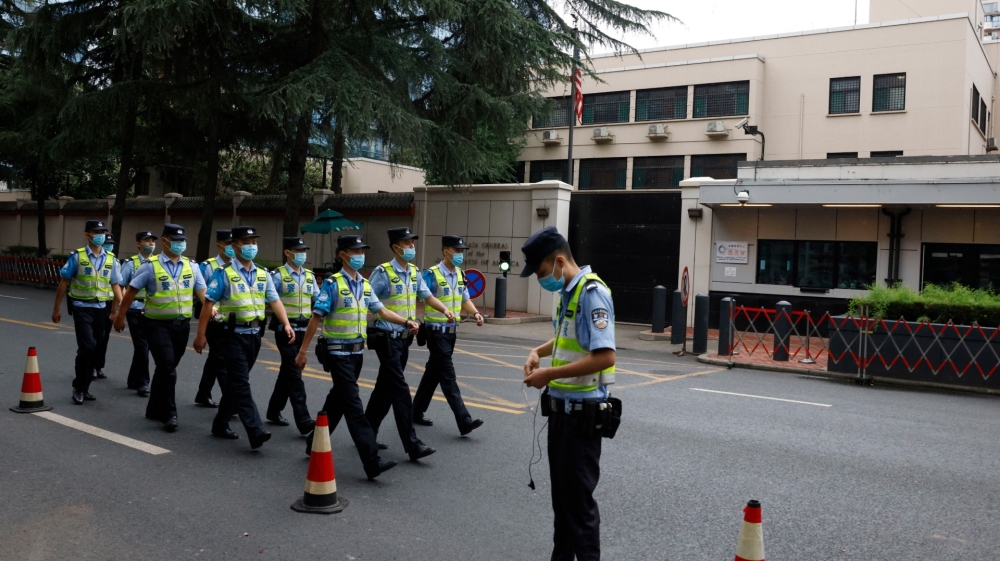 Security tight after China orders US consulate in Chengdu to shut - Al Jazeera English