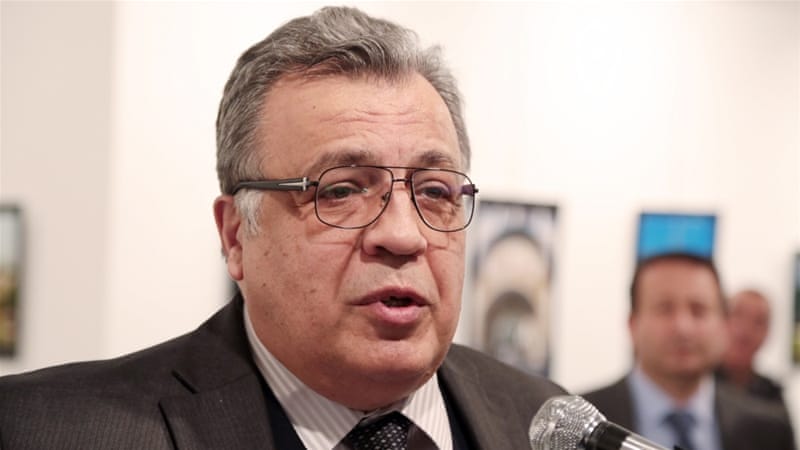 Russia's ambassador to Ankara, Andrey Karlov, was shot in the back multiple times [AP]