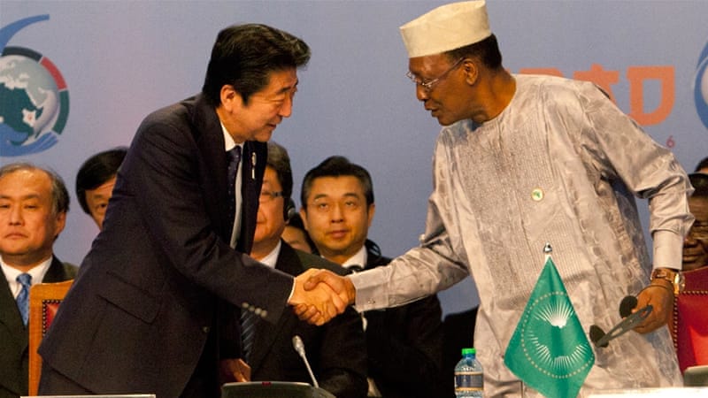 Abe is using the conference to meet dozens of leaders from across the continent [Sayyid Abdul Azim/AP]