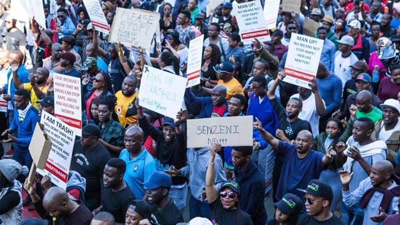 South Africans protest over violence against women | News | Al Jazeera