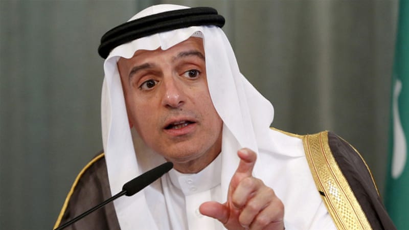 Jubeir said Qatar was undermining the Palestinian Authority and Egypt with its policies [File: Maxim Shemetov/Reuters]