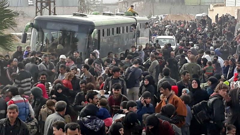 Thousands flee Eastern Ghouta in largest single-day exodus