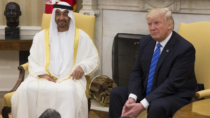 New York Times report says UAE adviser pushed for a private meeting between the crown prince and Donald Trump [Chris Kleponis/EPA] 