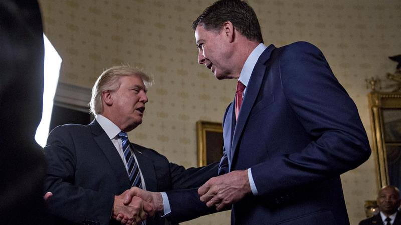 Comey was fired from his post as FBI director in May of last year [File: EPA]