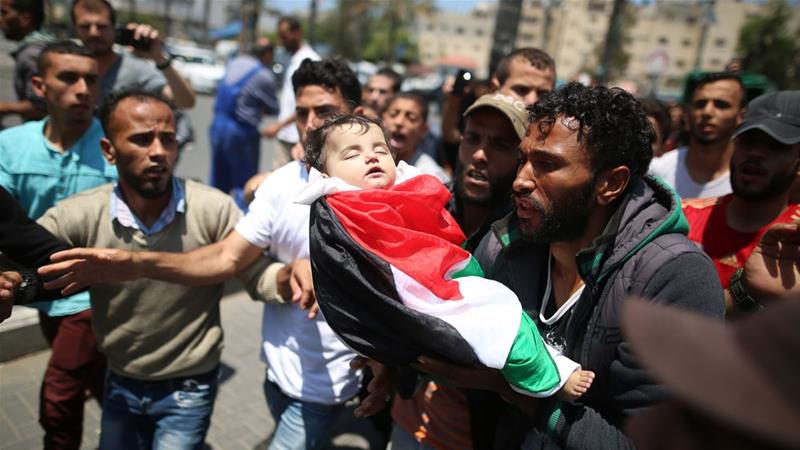 The largest demonstrations coincided with the move of the US embassy in Israel to Jerusalem on Monday, which saw Israeli forces kill at least 60 Palestinians [AFP]