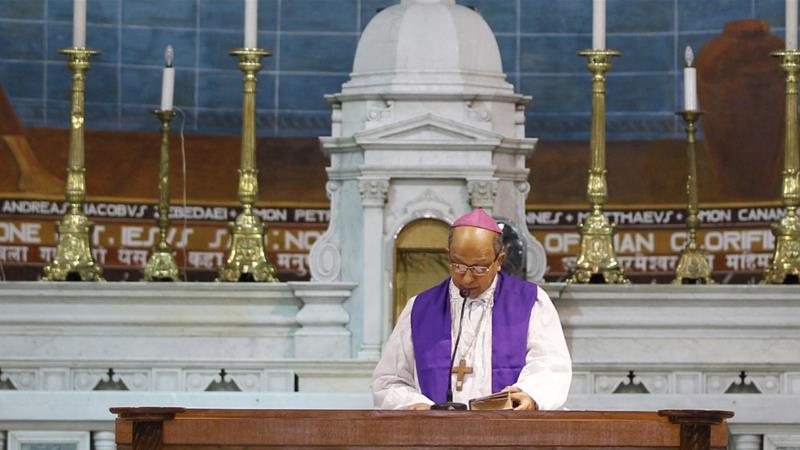 After calling parish priests to pray to save India from the "turbulent political atmosphere", the Archbishop of Delhi, Anil Couto, has been accused of intervening in politics [AP]