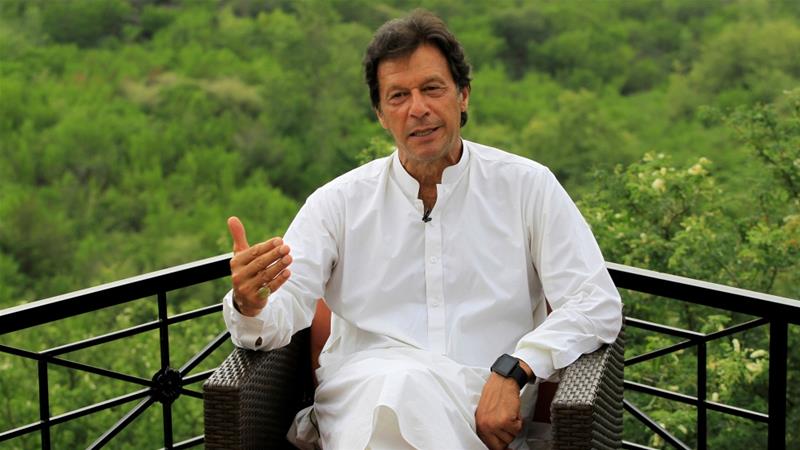 Imran Khan, chairman of the Pakistan Tehreek-e-Insaf (PTI) political party, speaks during an interview at his home on the outskirts of Islamabad, Pakistan on July 29, 2017 [File: Reuters/Caren Firouz]