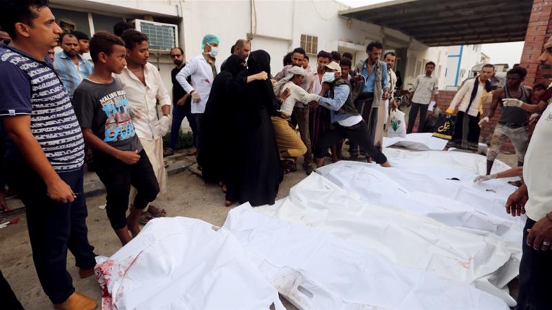 The Saudi-Emirati alliance is accused of air raids that killed at least 55 civilians in Hodeidah last week [File: Abduljabbar Zeyad/Reuters]