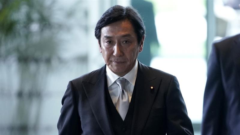 Isshu Sugawara, who was appointed as Japan's economy minister in September, said he did not want his 'problems to slow down parliament deliberations' [File: Kiyoshi Ota/Bloomberg]